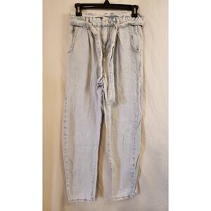 ZARA 90s Style HIgh Waist Acid Wash with Tie Jeans Size 2